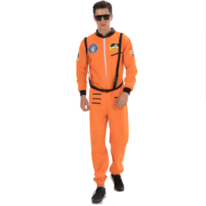 Fantasia Astronauta Laranja Adulto Masculino