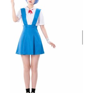 Fantasia cosplay Rei Ayanami (Evangelion) adulto feminino para aluguel no Rio de Janeiro