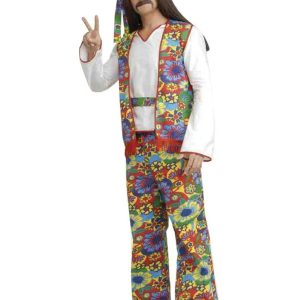 Fantasia hippie anos 60 e 70 adulto masculino para aluguel no Rio de Janeiro