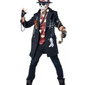 Fantasia Vodu Voodoo com cartola adulto masculino para aluguel no Rio de Janeiro