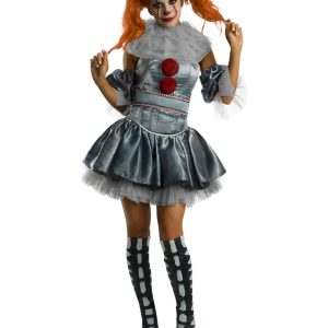 Fantasia IT Pennywise palhaço feminina adulto para aluguel no Rio de Janeiro