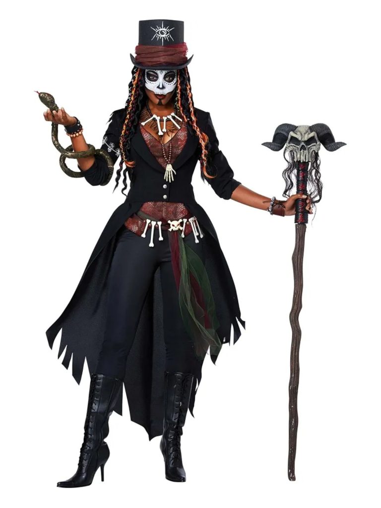 Fantasia Sacerdotisa Voodoo adulto feminino para aluguel no Rio de Janeiro